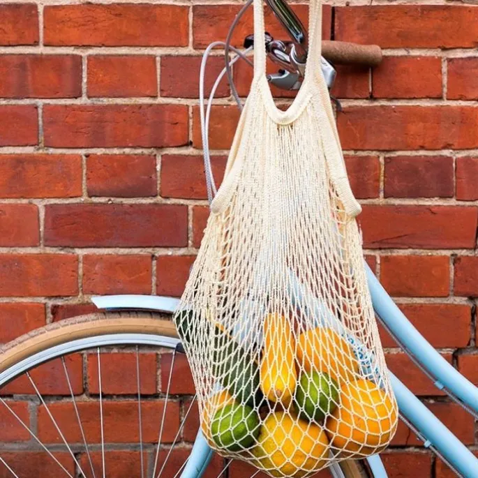 Bolsa para la compra de rejilla crema - Algodón orgánico - Rex London