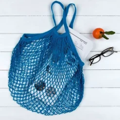 Bolsa para la compra de rejilla negra - Algodón orgánico - Rex London