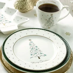 Delantal de algodón Lucie Xmas White - GreenGate