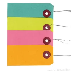 Etiquetas colores con hilo de metal (40) - Artemio