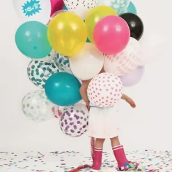 Globos transparentes confeti azul (5) - My Little Day