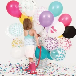 Globos transparentes confeti multicolor pastel (5) - My Little Day
