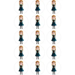Oblea de Anna Frozen - 5 cm (15) - María Lunarillos