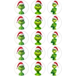 Oblea de El Grinch - 5 cm (15) - María Lunarillos