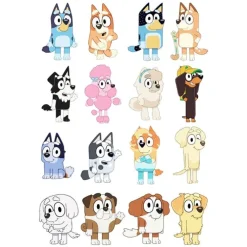 Oblea Stickers Bluey personajes - María Lunarillos