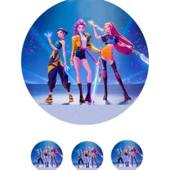 Papel de azúcar de Las guerreras K-POP - 2 - 20 cm - María Lunarillos
