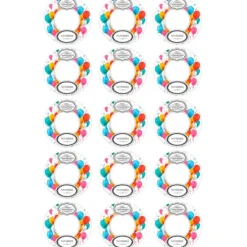 Papel de azúcar - 15 diseños iguales en Círculos de 5 cm Foto y nombre Feliz Cumpleaños - Impresión personalizada