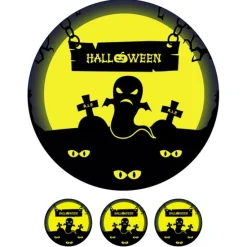 Papel de azúcar fantasma y tumbas Halloween 20 cm - María Lunarillos