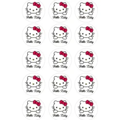 Papel de azúcar Hello Kitty 1 - 5 cm (15) - María Lunarillos