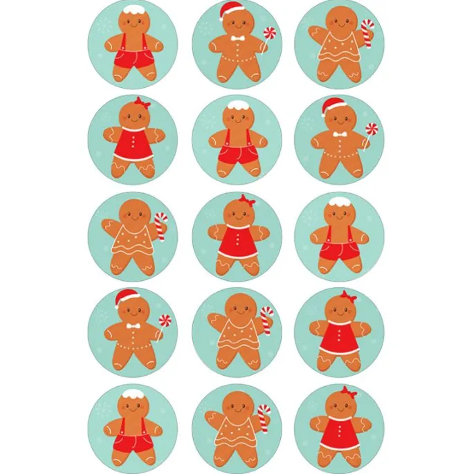 Papel de azúcar Muñecos de jengibre 2 - 5 cm (15) - María Lunarillos