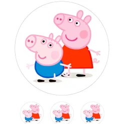 Papel de azúcar Peppa Pig - 20 cm - María Lunarillos