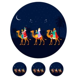Papel de azúcar Reyes Magos 2 - 20 cm - María Lunarillos