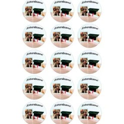 Papel de oblea - 15 diseños iguales en Círculos de 5 cm Mi Graduación - Impresión personalizada