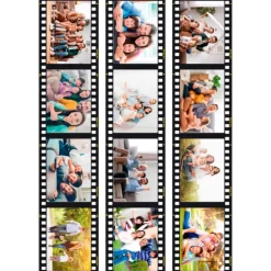 Papel de oblea - 12 fotos diferentes en Tiras de película 6,5 x 4,5 cm Efecto Film - Impresión personalizada