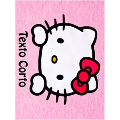 Papel de oblea - Hello Kitty con texto corto personalizado A4 - Impresión personalizada